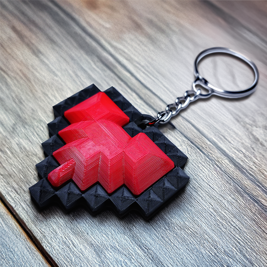 Zelda Pixel Heart Keychain - Printable Design